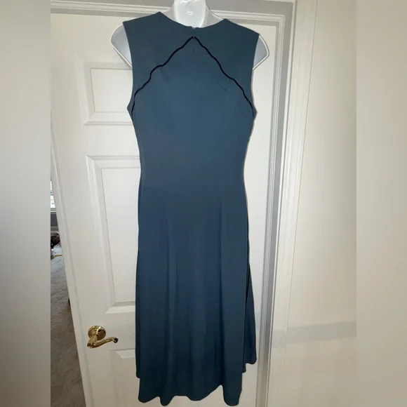 New With Tags Hugo Boss Women's Elegant Dimasia A-line Dress in Blue, Size 8 - Picture 6 of 13